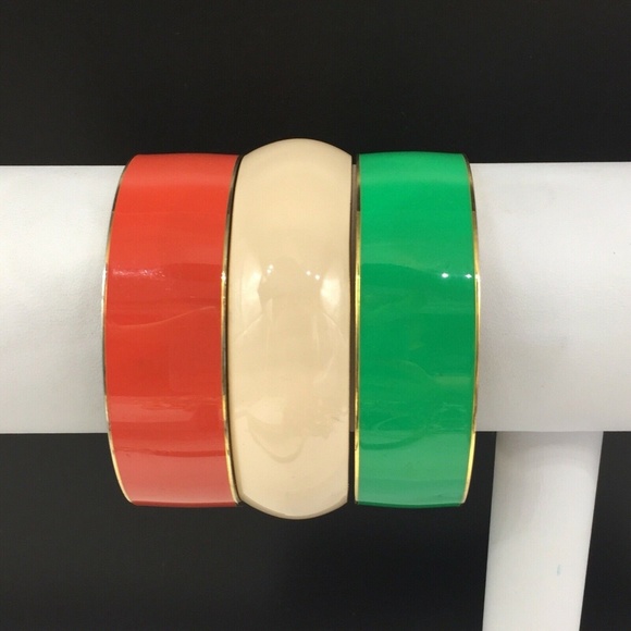 J. Crew Jewelry - J. Crew Green Enamel and Gold Bracelet